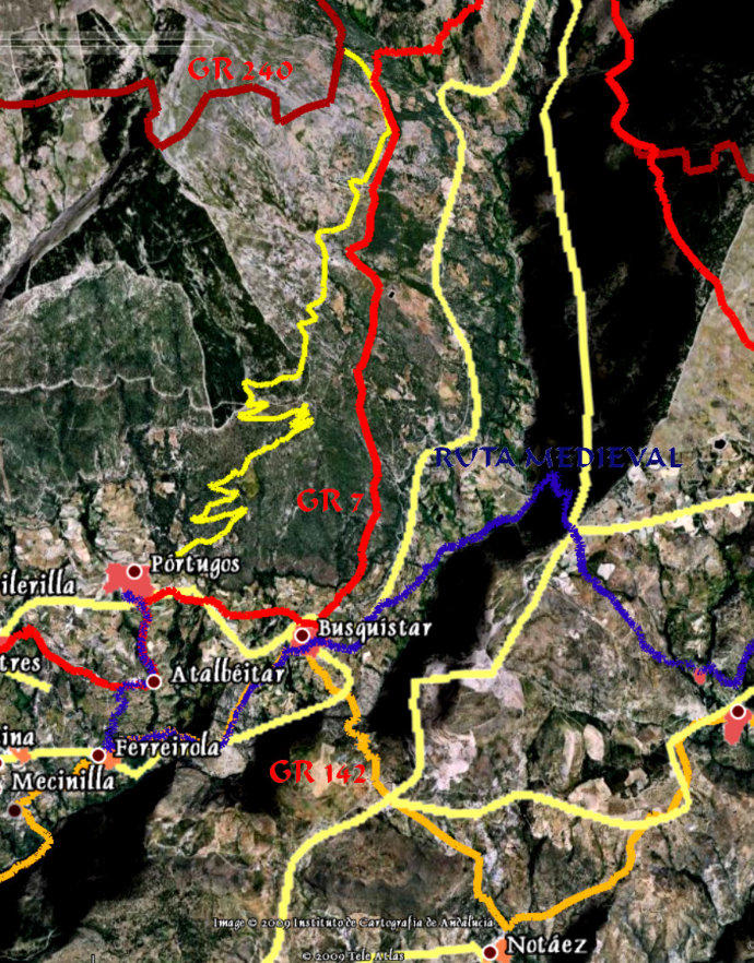 Senderismo en Busqu�star en La Alpujarra de Granada
